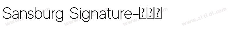 Sansburg Signature字体转换